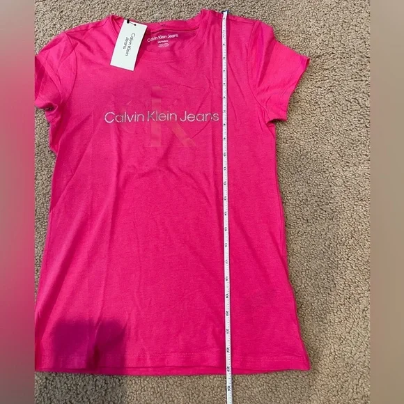 Women's CALVIN KLEIN pink Tshirt - Picture 5 of 10
